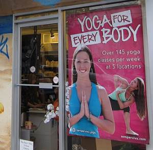 École de Yoga vue de la rue.