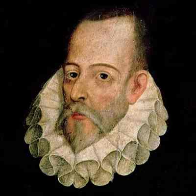  Portrait de Miguel de Cervantès avec le collet de grande taille de l'époque 