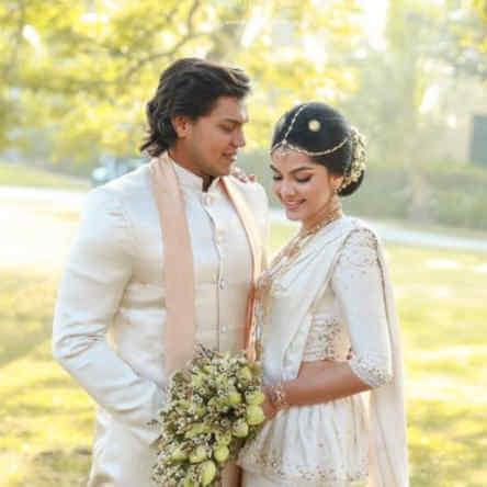  Photo d'un jeune couple à son mariage au Sri Lanka