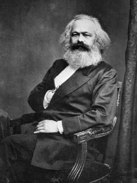 Photo de Karl Marx agé cheveux et barbe longue