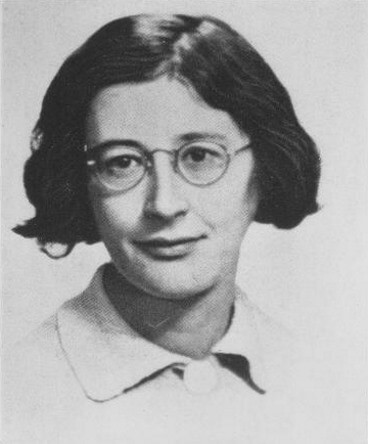 Photo de Simone Weil à environ 20 ans