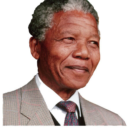 Buste de Mandela en veston cravate