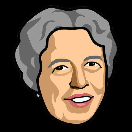  Dessin simple du visage d’Eleanor Roosevelt 